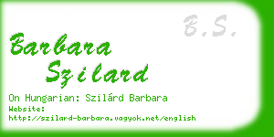 barbara szilard business card